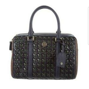 💥SOLD💥Tory Burch Woven Navy/ Multicolor Handbag